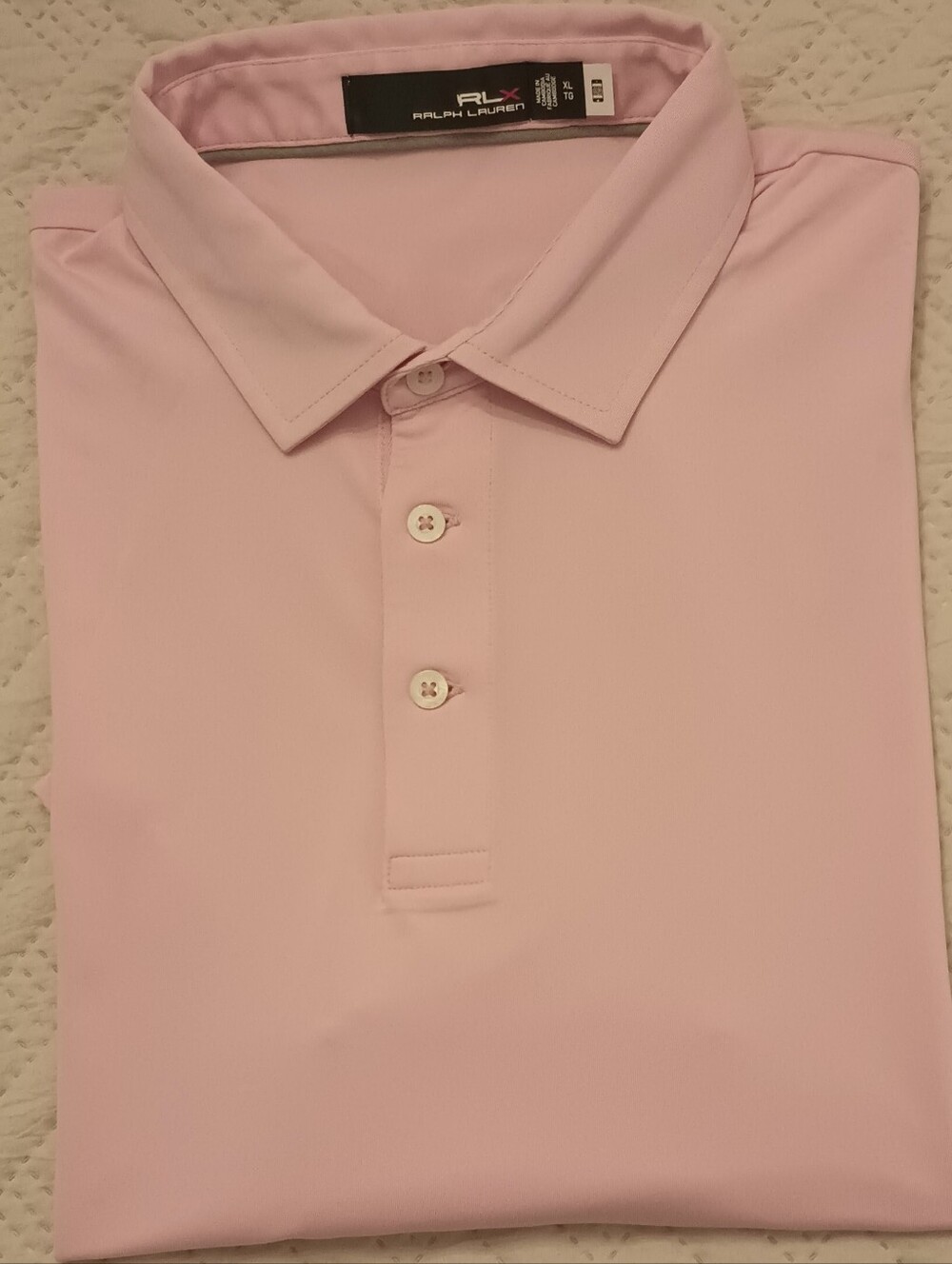 Men's RLX Ralph Lauren Pink Polo Shirt XL